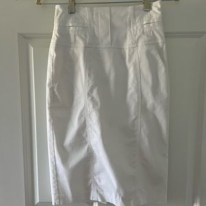 Bebe white pencil skirt. Lined. Never worn